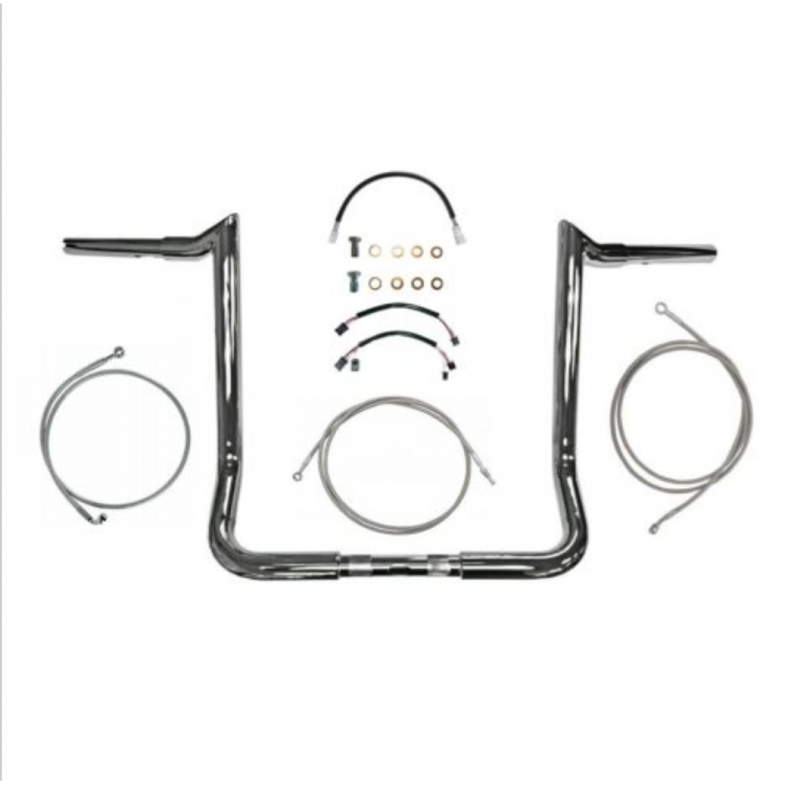 Chrome Meathook Bagger Bar 'ABS' 16" Handlebar Kit for 20172020 Harley